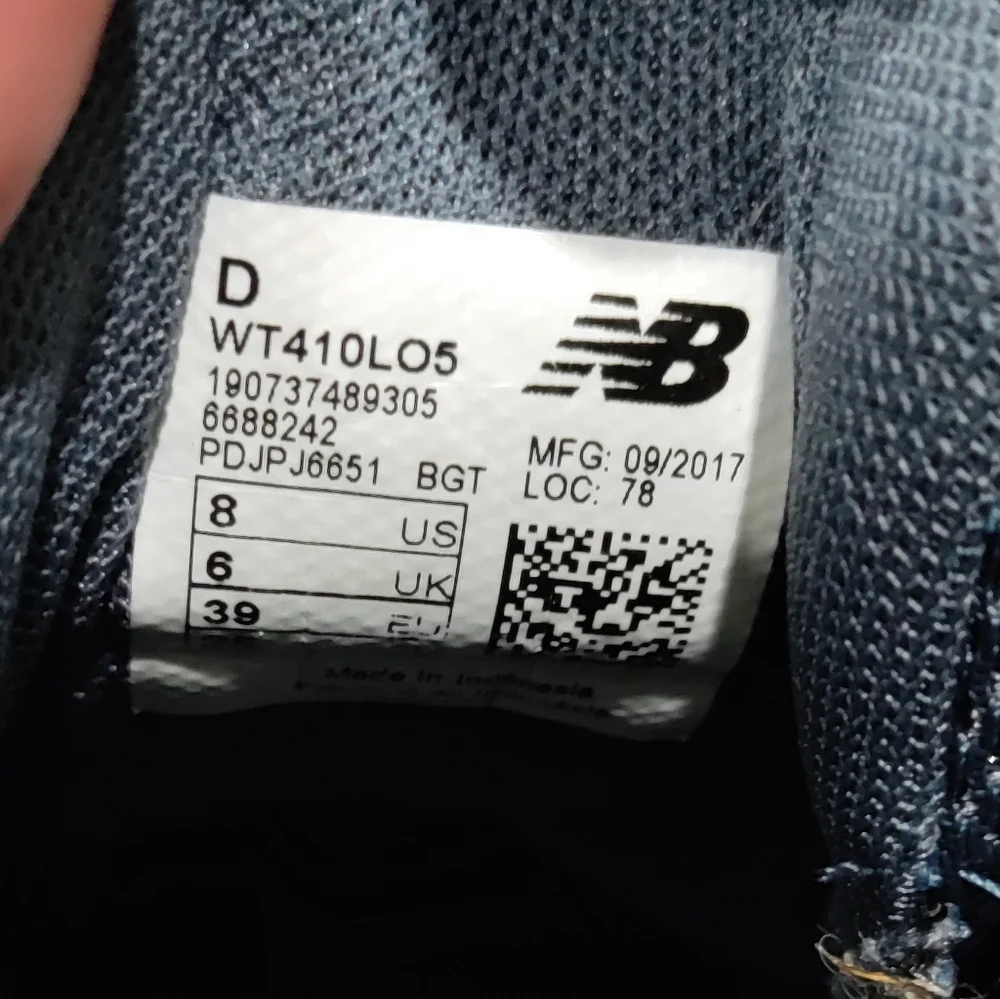 New Balance Women's 410 V5 WT410LO5 Gray Blue Running Shoes Sneakers Siz…